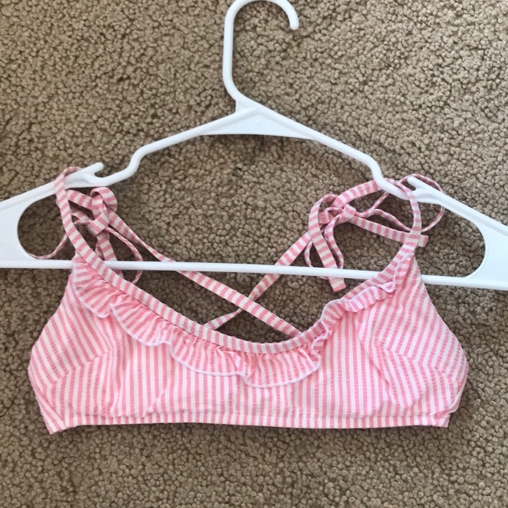 Pink striped aerie swimsuit